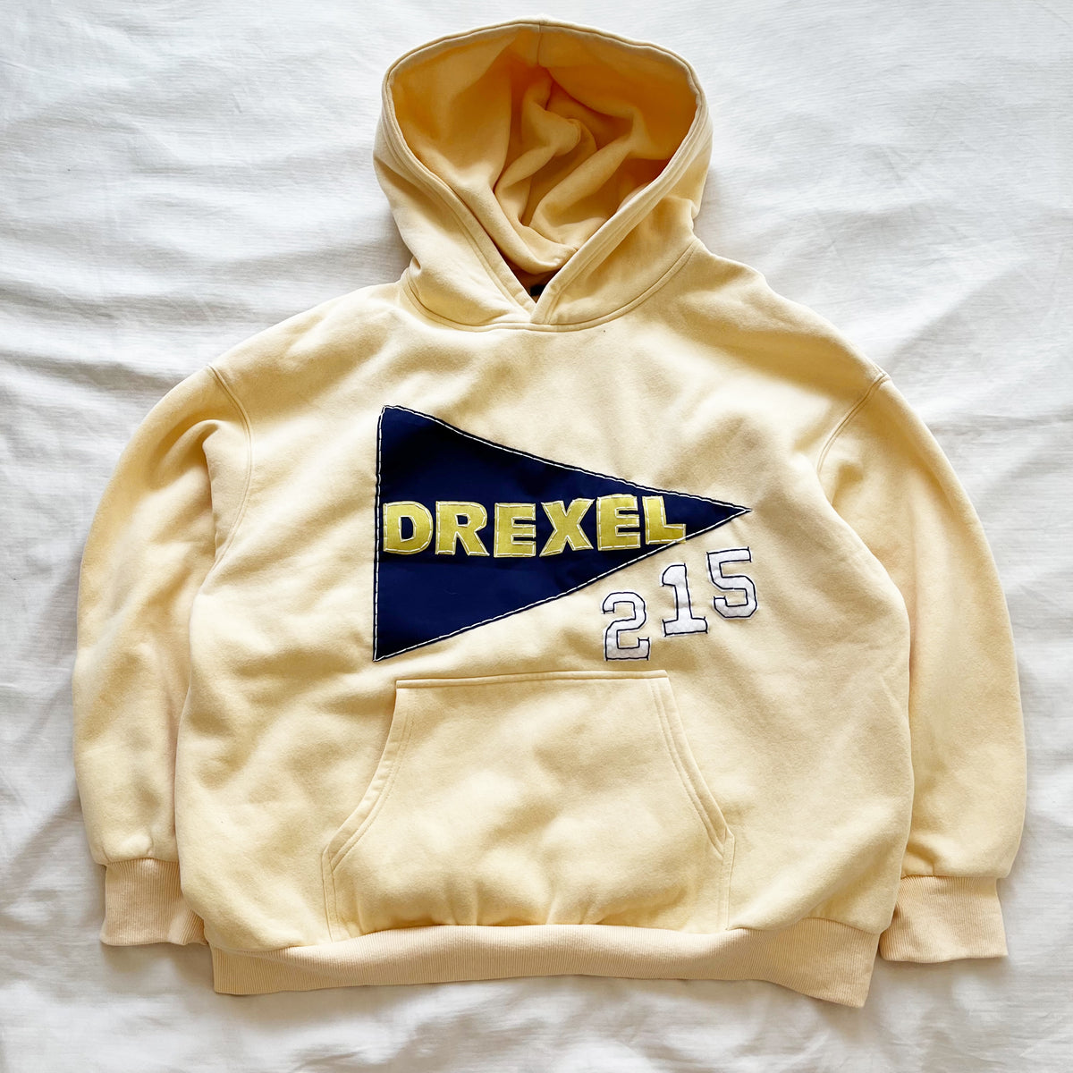 pennant flag custom location patchwork hoodie pre order